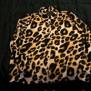 Leopard Print Button-Up